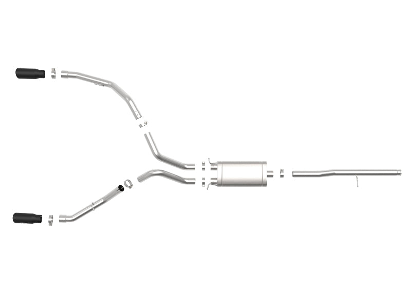 aFe Apollo GT Series 3in 409SS GM Silverado/Sierra 1500 09-19 V6-4.3/V8-4.8/5.3L - أسود