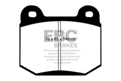 وسادات الفرامل الخلفية من Redstuff لسيارة Mitsubishi Lancer Evolution 2.0 Turbo EBC 99-03