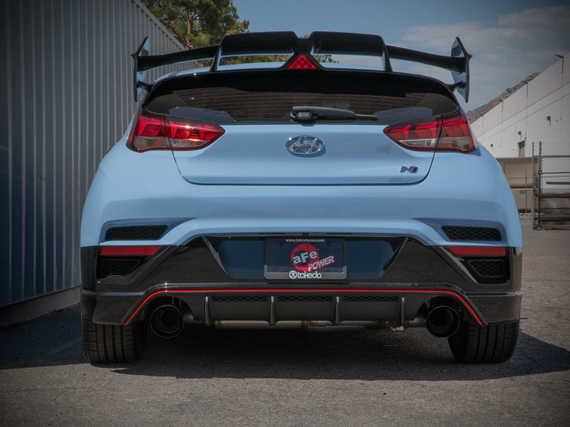 aFe 21-22 Hyundai Veloster N L4-2.0L Takeda 3in 304 SS نظام عادم خلفي للمحور مع طرف أسود