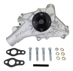 Edelbrock Long Water Pump For Small-Block Chevy, Reverse Rotation, Satin Finish