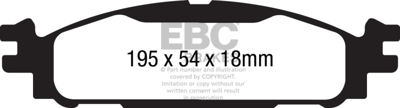 وسادات الفرامل الأمامية EBC 13+ Ford Taurus 2.0 Turbo Redstuff