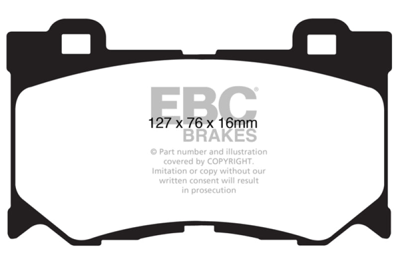 وسادات الفرامل الأمامية Redstuff لسيارة Infiniti FX50 5.0 EBC 08-13