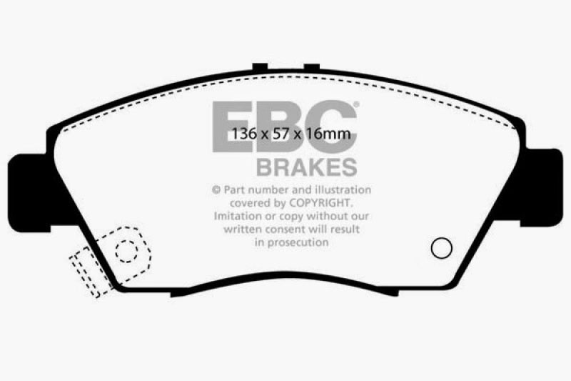 وسادات الفرامل الأمامية Greenstuff EBC 12 Acura ILX 1.5 Hybrid
