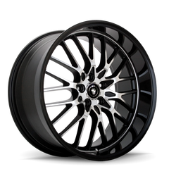 Konig Lace 18x8 5x112 ET45 Black/Machine Spoke