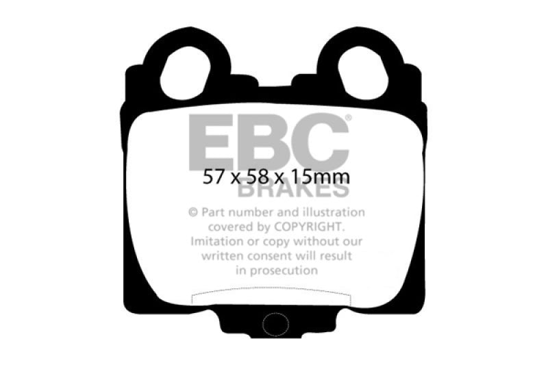 وسادات الفرامل الخلفية من Yellowstuff لسيارة Lexus GS300 3.0 EBC 98-05