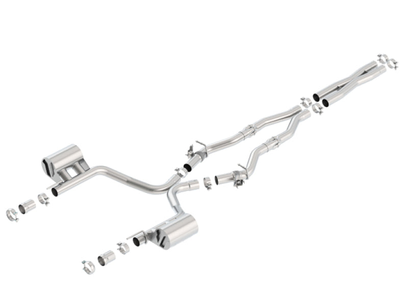 عادم Borla 16-17 Dodge Challenger R/T 5.7L MT/AT ATAK Catback (مع صمامات MDS فقط)