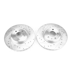 Power Stop 17-19 Audi A4 Front Evolution Drilled & Slotted Rotors - Pair