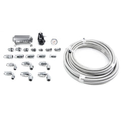 مجموعة السباكة الخاصة بوحدة مضخة DW400 من DeatschWerks 05-19 Yukon/Tahoe/Suburban مصنوعة من مادة SS PTFE