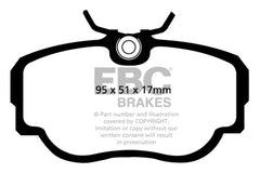 وسادات الفرامل الأمامية Greenstuff لسيارة BMW 318 1.8 (E30) EBC 83-85