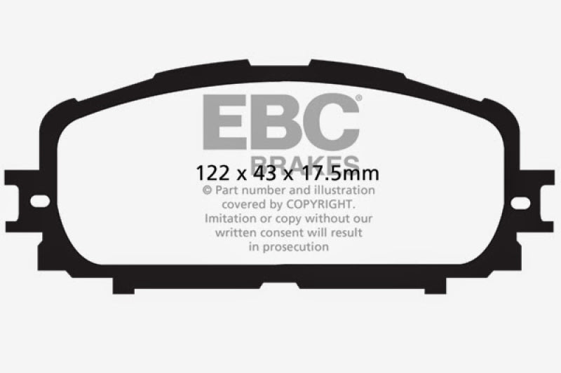 وسادات الفرامل الأمامية Greenstuff لسيارة Toyota Yaris 1.5 EBC 12+