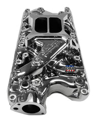 Edelbrock SB Ford Performer Intake Manifold - Chrome Plasma Finish