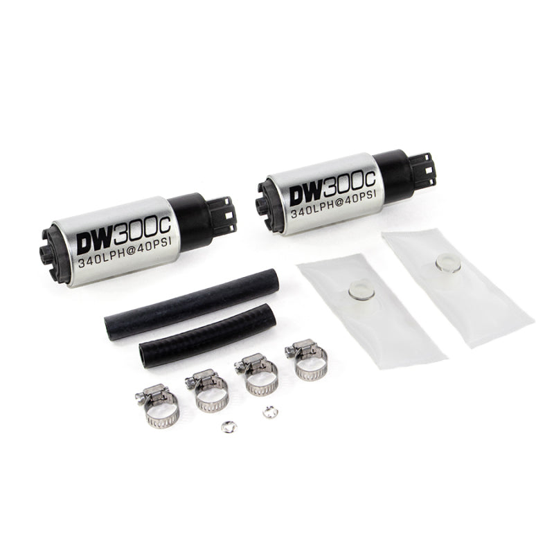 مضخة وقود مدمجة DW300C بقوة 340 لتر/ساعة من DeatschWerks مع مجموعة إعداد Ford Lightning 99-04 (بدون مشابك التثبيت)