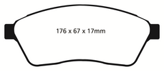 EBC 10-11 Cadillac SRX 2.8 Turbo Yellowstuff Front Brake Pads