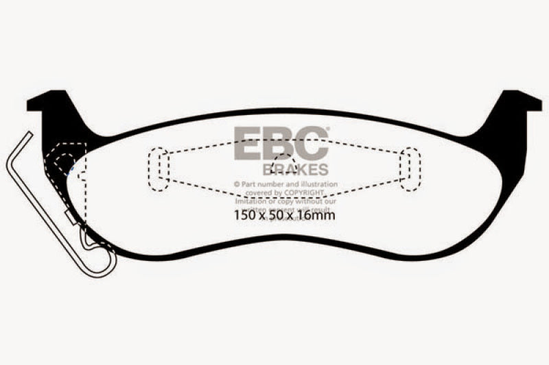 وسادات الفرامل الخلفية من Redstuff لسيارة Ford Crown Victoria 4.6 EBC 03+
