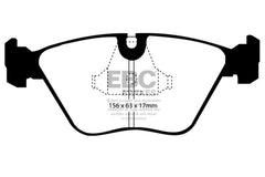 وسادات الفرامل الأمامية من Redstuff لسيارة Audi 200 2.2 Turbo (ATE) EBC 89-91