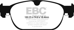 وسادات الفرامل الأمامية من نوع Redstuff لسيارة فولفو S90 2.0L Turbo EBC 2017+