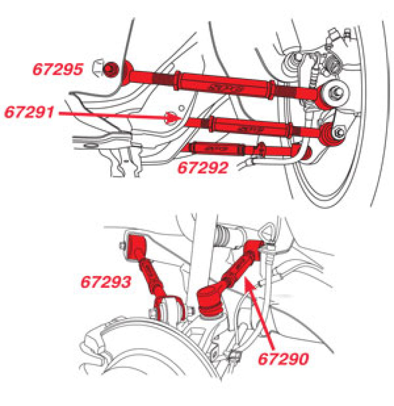 أذرع خلفية قابلة للتعديل من SPC Performance Honda/Acura (مجموعة من 5)