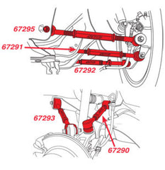 أذرع خلفية قابلة للتعديل من SPC Performance Honda/Acura (مجموعة من 5)