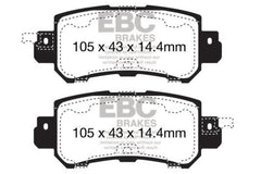 وسادات الفرامل الخلفية EBC 12+ Mazda CX-5 2 Redstuff