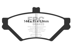 وسادات فرامل أمامية من Yellowstuff لسيارة Ford Crown Victoria 4.6 موديلات 1995-1997 من EBC (مكابس فينولية)