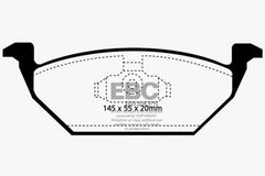 وسادات الفرامل الأمامية من Redstuff لسيارة فولكس فاجن بيتل 2.0 موديل EBC 98-99