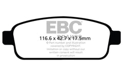 وسادات الفرامل الخلفية من Redstuff لسيارة Buick Encore 1.4 Turbo EBC 13+