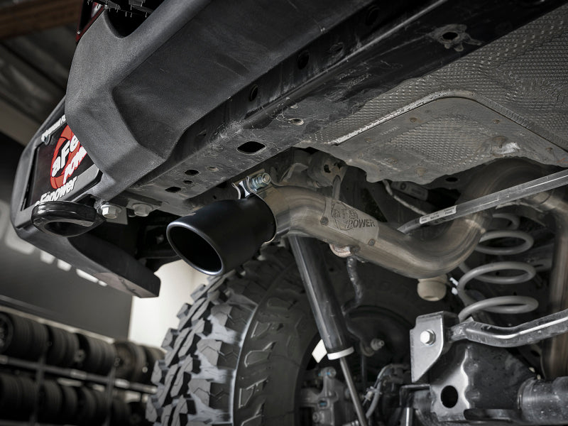 نظام عادم aFe MACH Force-Xp Axle-Back Hi-Tuck بطرف أسود لسيارة Jeep Wrangler (JL) V6 سعة 3.6 لتر موديلات 18-19
