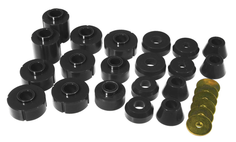 Prothane 73-77 Chevy K10 Blazer Body Mount Kit - Black