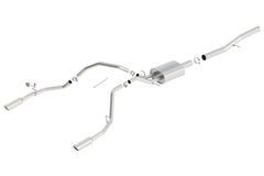 عادم خلفي قصير مقاس 143.5 بوصة من Borla 14 Silv/Sierra 1500 EC Std/CC WB Touring Single Split Exit Cat-Back