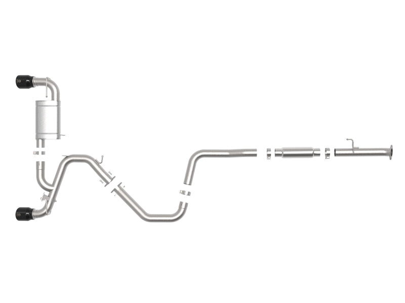 نظام عادم Cat-Back من إنتاج Takeda لسيارة Hyundai Veloster N 21-22 L4-2.0L (t) - أطراف سوداء