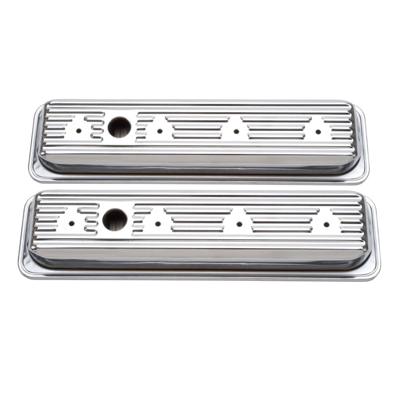 غطاء صمام Edelbrock Signature Series Chevrolet 1987-1995 262-400 CI V8 Low Chrome