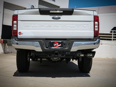 أنبوب عادم خلفي للمحور من سلسلة Apollo GT مقاس 3-1/2 بوصة من مادة SS 409 لسيارة Ford F-250/F-350 موديل 17-20 بأطراف سوداء بدون كاتم صوت