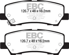 وسادات الفرامل الخلفية من Redstuff لسيارة Ford Mustang 2.3 Turbo Performance Pkg EBC 15+