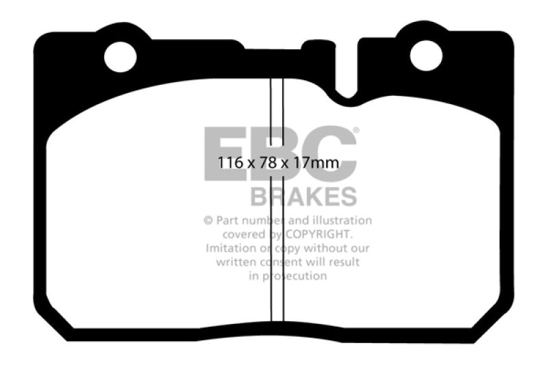 وسادات الفرامل الأمامية من Yellowstuff لسيارة Lexus LS400 4.0 EBC 95-00