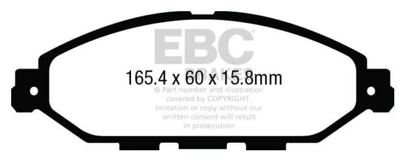 وسادات الفرامل الأمامية Greenstuff لسيارة Infiniti JX35 3.5 EBC 12-13