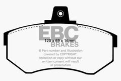 وسادات الفرامل الأمامية Greenstuff لسيارة Audi 4000 1.8 EBC 84-87