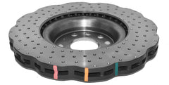 DBA 15-20 Volkswagen Golf R Front 4000 Series Cross Drilled Rotor with Silver Hat