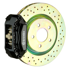 بريمبو 04-08 مازدا 6/06-08 فيوجن أمامي GT BBK 4 مكابس مصبوبة قطعتان 330x28 قطعة واحدة دوار مثقوب - أسود