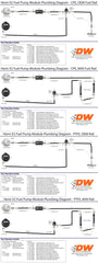 وحدة مضخة سلسلة Hemi X2 من DeatschWerks 2006+ - تغذية 8AN مع مجموعة سباكة PTFE ذات الإرجاع - 6AN