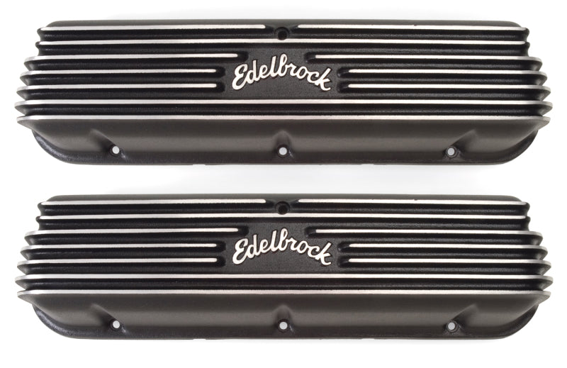 غطاء صمام Edelbrock Classic Series Ford 1962-95 221 351W V8 أسود