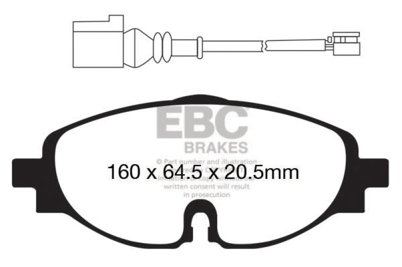 وسادات الفرامل الأمامية Greenstuff EBC 14+ Audi A3 1.8 Turbo