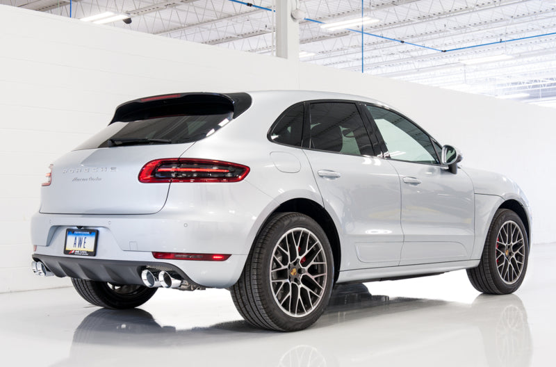 نظام عادم AWE Tuning Porsche Macan Track Edition - أطراف كروم فضي مقاس 102 مم
