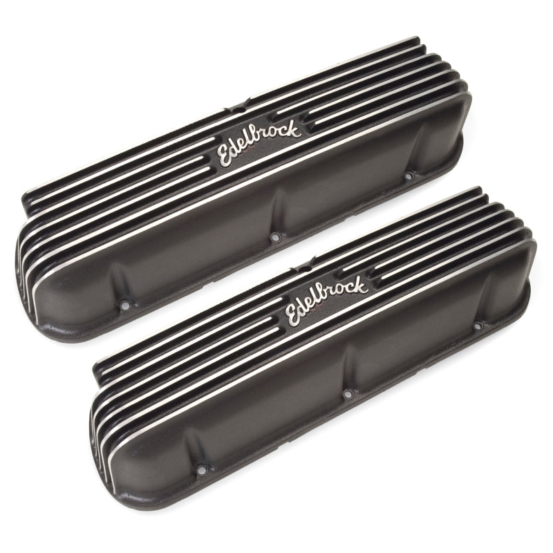 غطاء صمام Edelbrock Classic Series Ford 1962-95 221 351W V8 أسود