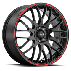 Maxxim Maze 18x7.5 10x100/114.3 ET45 Black/Red Stripe