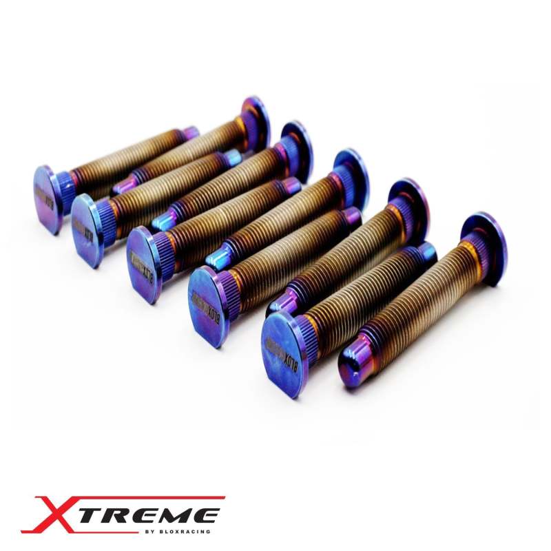 مسامير عجلات ممتدة من التيتانيوم من BLOX Racing مقاس M12X1.5 مم، 10 قطع، مناسبة لهوندا - محروقة