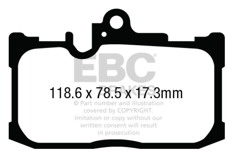 وسادات الفرامل الأمامية من Redstuff لسيارة Lexus GS350 3.5 F-Sport RWD EBC 13+