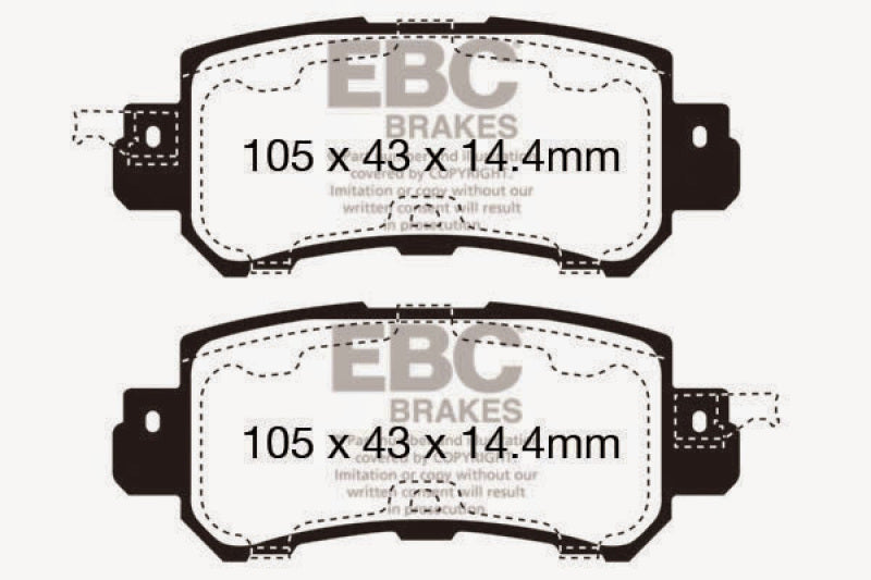 وسادات فرامل خلفية من Greenstuff EBC 12+ Mazda CX-5 2