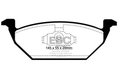 وسادات الفرامل الأمامية من Redstuff لسيارة فولكس فاجن بيتل 2.0 موديل EBC 98-99