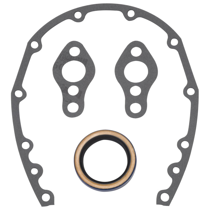 طقم غطاء توقيت وختم الزيت من Edelbrock SBC