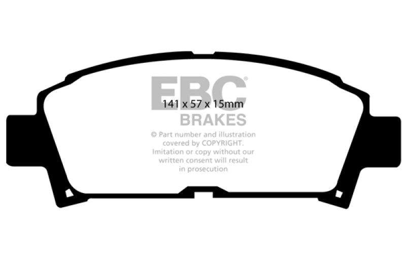وسادات الفرامل الأمامية من Redstuff لسيارة Toyota MR2 2.0 Turbo EBC 93-95